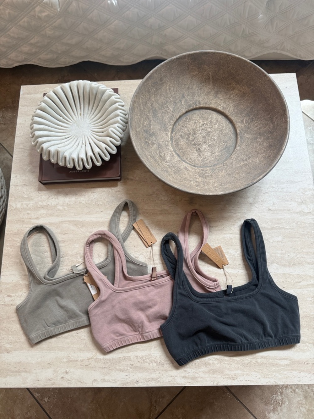 SKIMS 3pk Ourdoor Collection - Everyday Bralette - Black, Mauve, Taupe - Medium